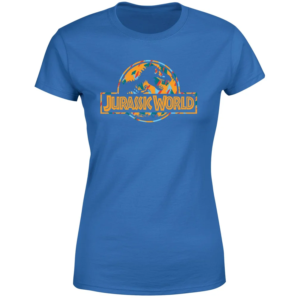 Jurassic Park Logo Tropical Women's T-Shirt - Blue - S Bild 1