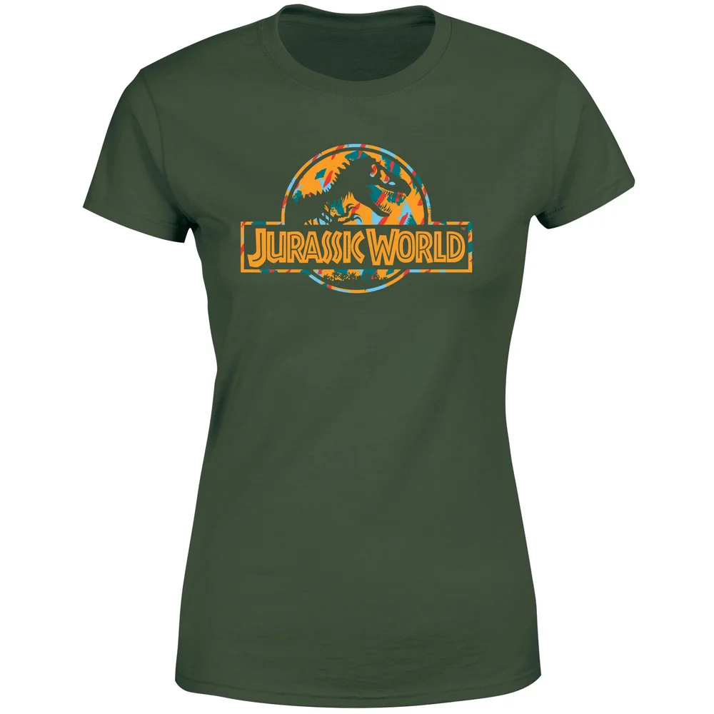 Jurassic Park Logo Tropical Women's T-Shirt - Green - XS Bild 1