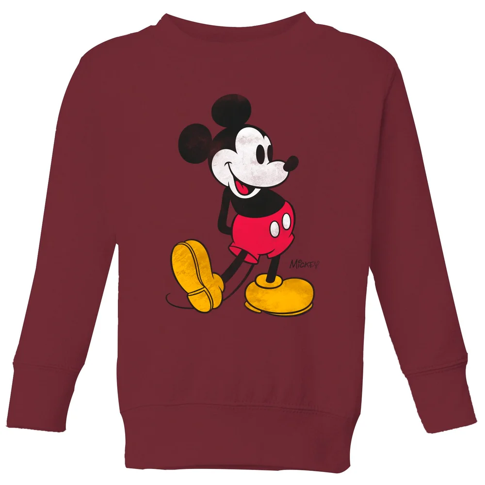 Disney Mickey Mouse Classic Kick Kids' Sweatshirt - Burgundy - 3-4 Jahre Bild 1