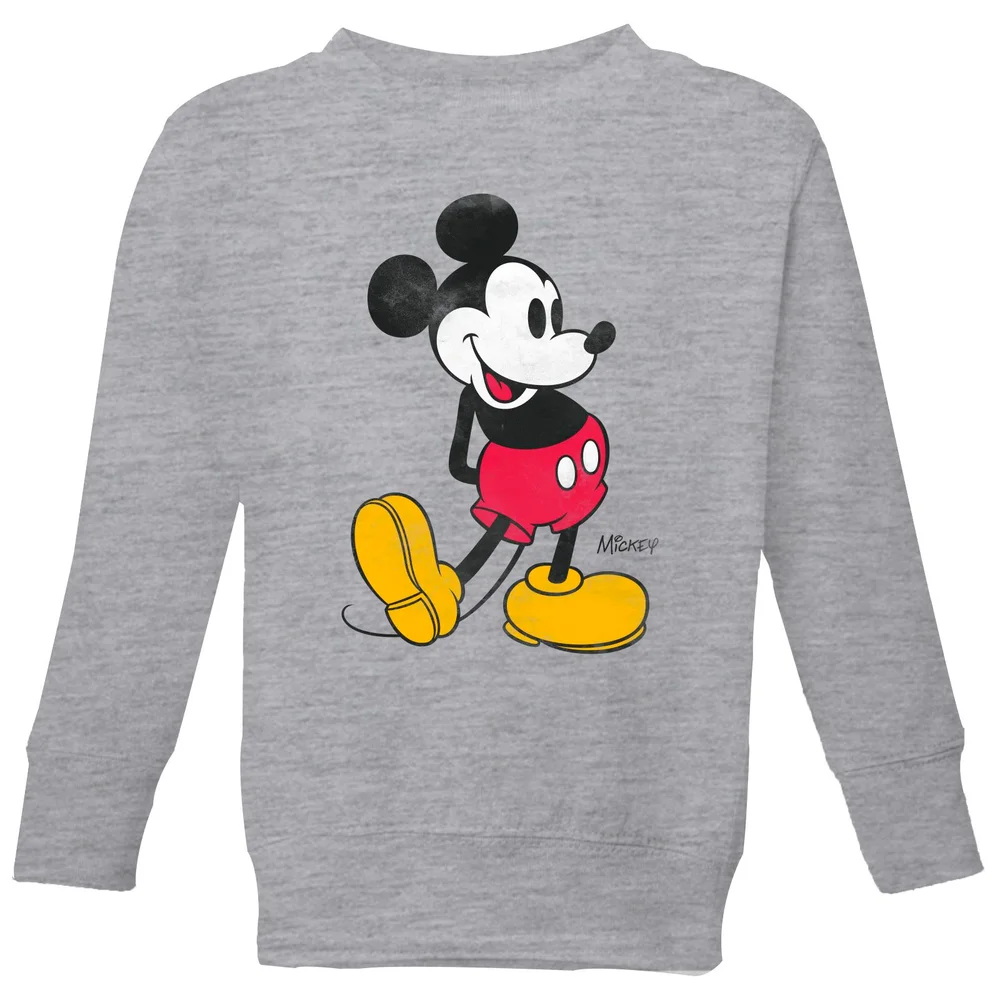 Disney Mickey Mouse Classic Kick Kids' Sweatshirt - Grey - 3-4 Jahre Bild 1