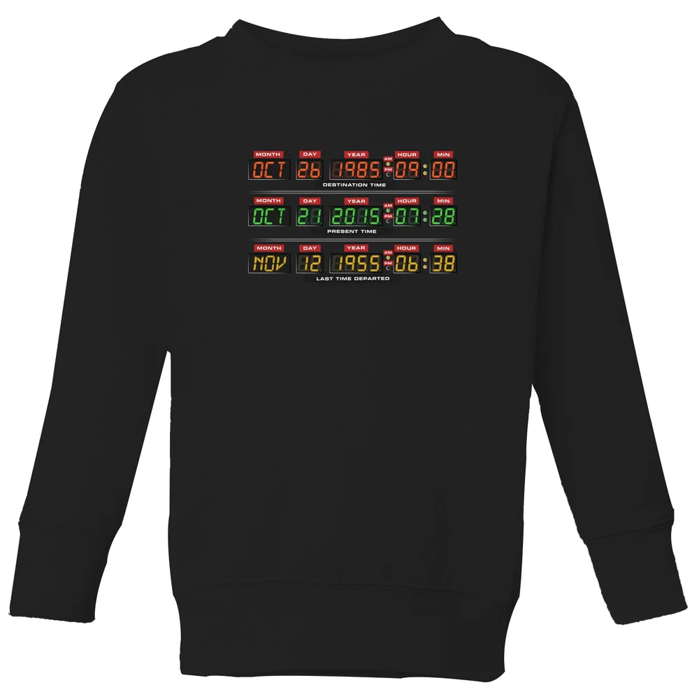 Back To The Future Destination Clock Kids' Sweatshirt - Black - 3-4 Jahre Bild 1