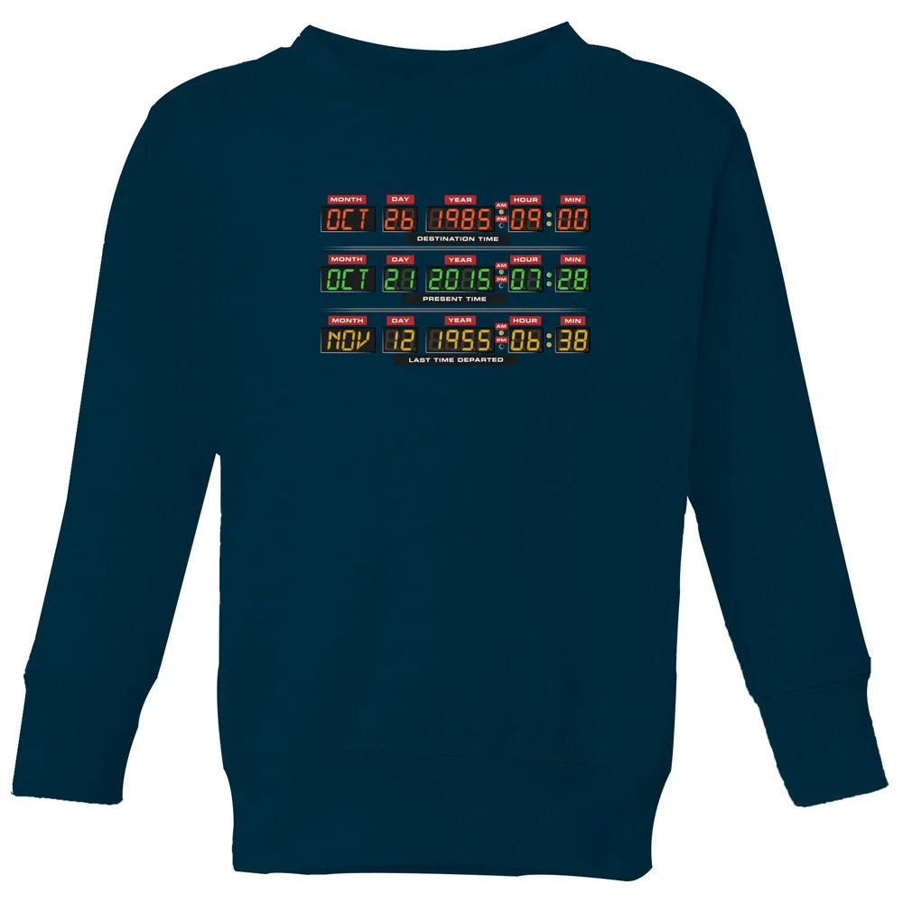 Back To The Future Destination Clock Kids' Sweatshirt - Navy - 3-4 Jahre Bild 1