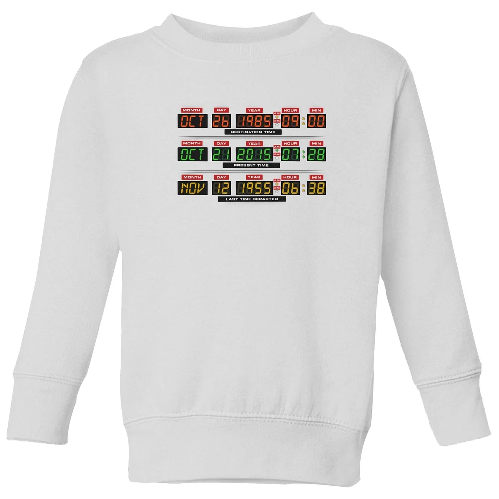 Back To The Future Destination Clock Kids' Sweatshirt - White - 3-4 Jahre Bild 1