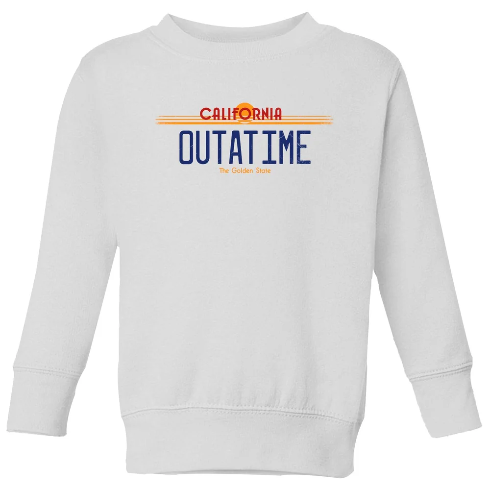 Back To The Future Outatime Plate Kids' Sweatshirt - White - 3-4 Jahre Bild 1