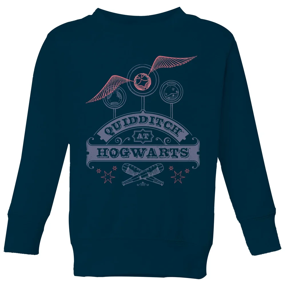 Harry Potter Quidditch At Hogwarts Kids' Sweatshirt - Navy - 3-4 Jahre Bild 1
