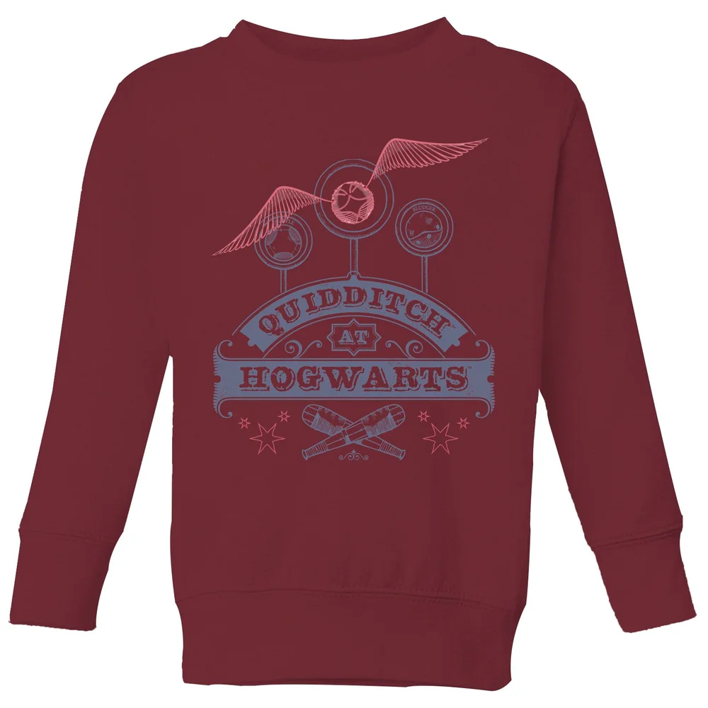 Harry Potter Quidditch At Hogwarts Kids' Sweatshirt - Burgundy - 3-4 Jahre Bild 1