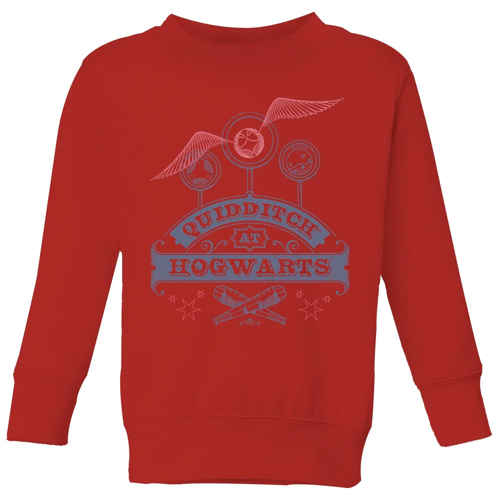 Harry Potter Quidditch At Hogwarts Kids' Sweatshirt - Red - 3-4 Jahre Bild 1