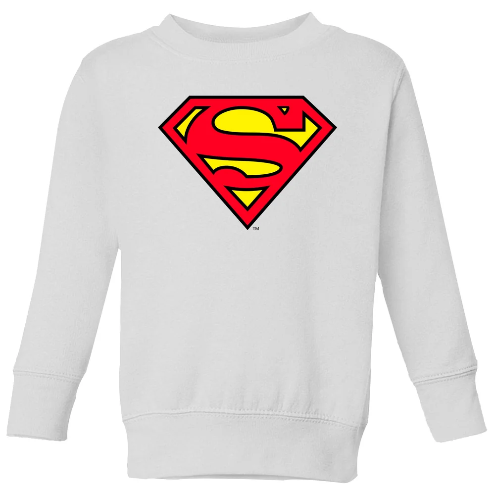 Official Superman Shield Kids' Sweatshirt - White - 7-8 Jahre Bild 1
