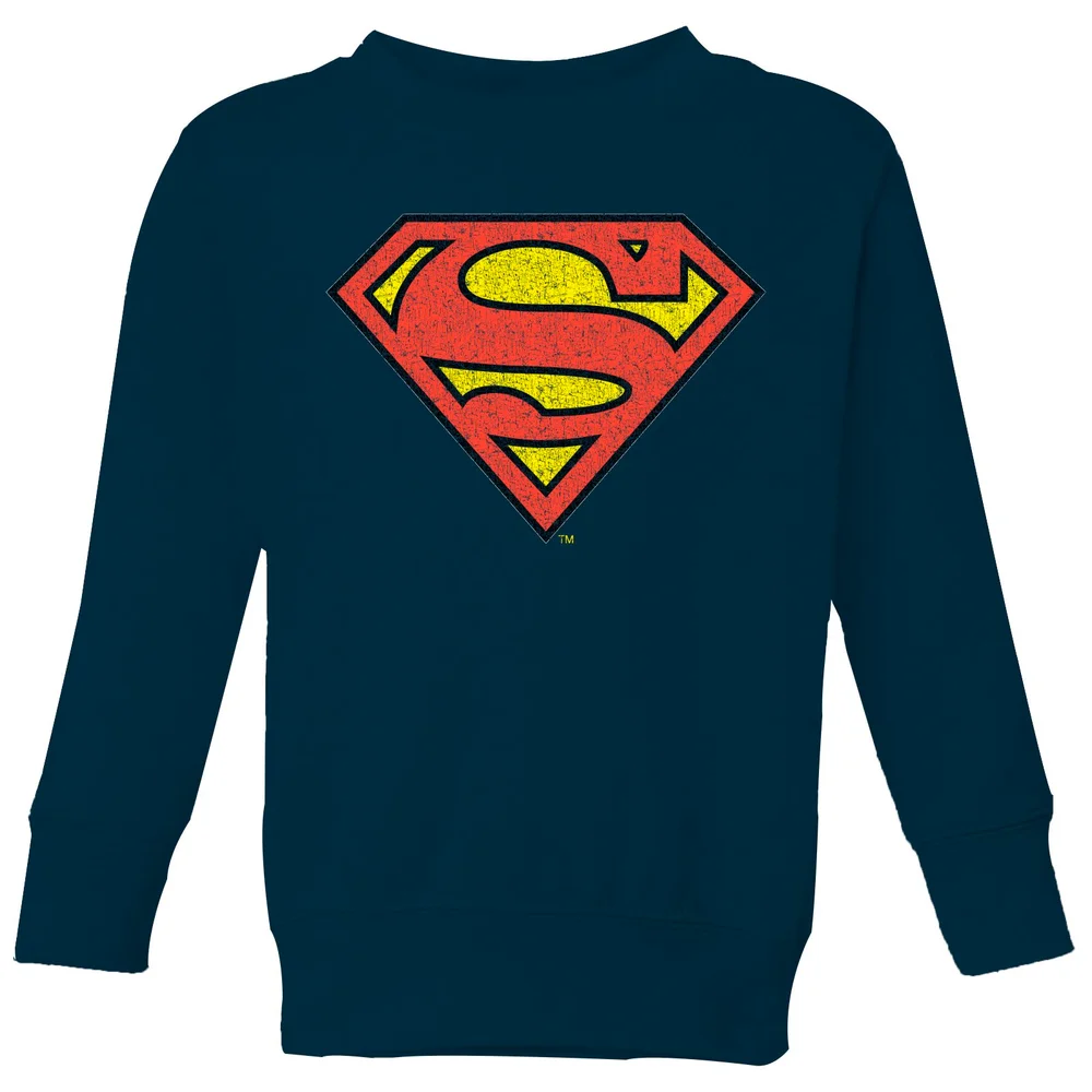 Official Superman Crackle Logo Kids' Sweatshirt - Navy - 3-4 Jahre Bild 1