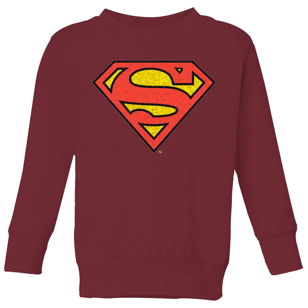 Official Superman Crackle Logo Kids' Sweatshirt - Burgundy - 3-4 Jahre Bild 1