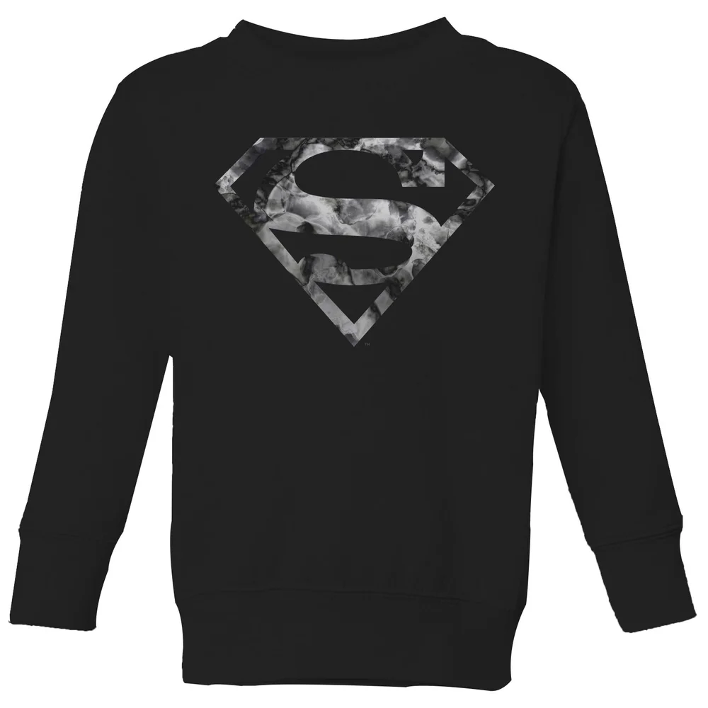 Marble Superman Logo Kids' Sweatshirt - Black - 3-4 Jahre Bild 1