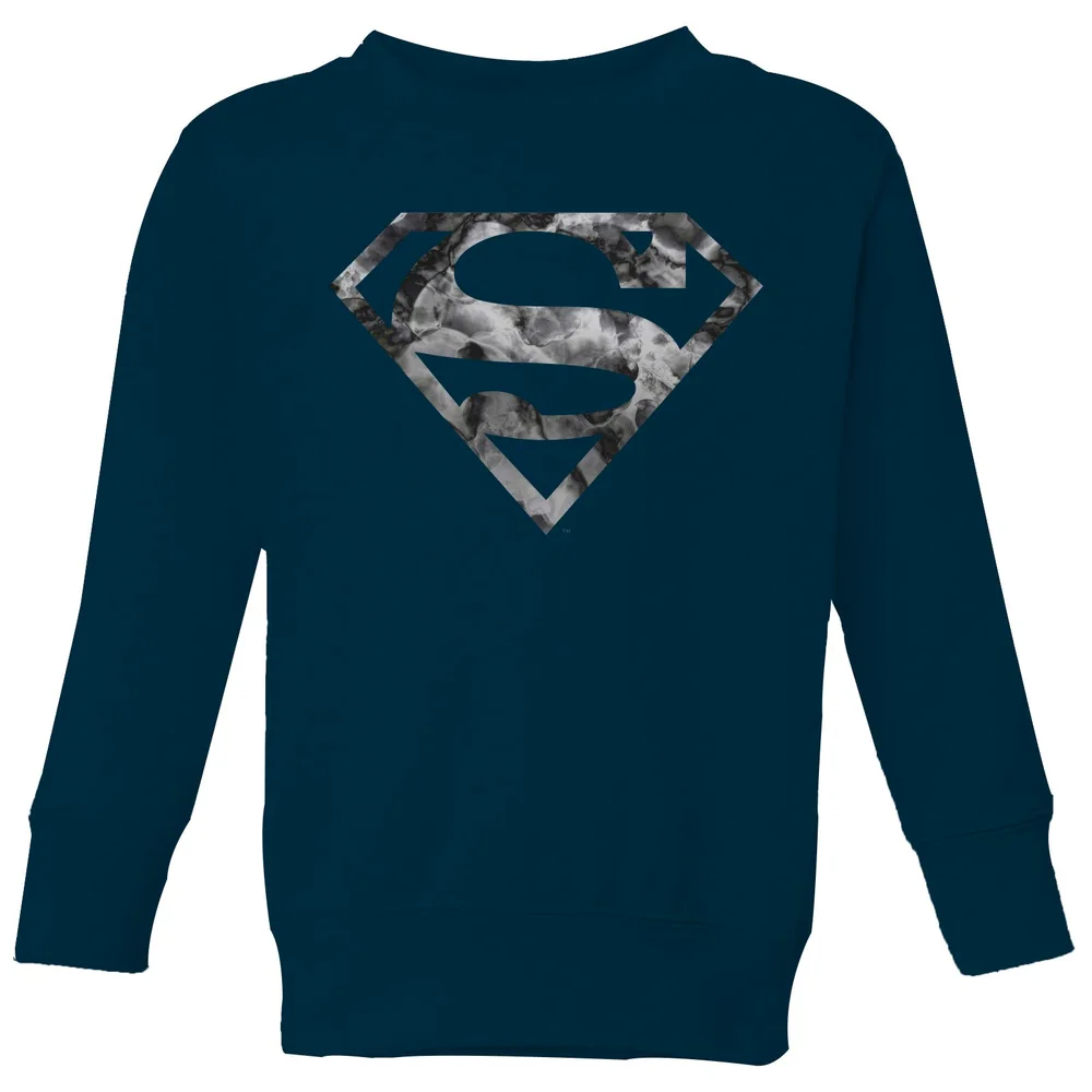 Marble Superman Logo Kids' Sweatshirt - Navy - 3-4 Jahre Bild 1