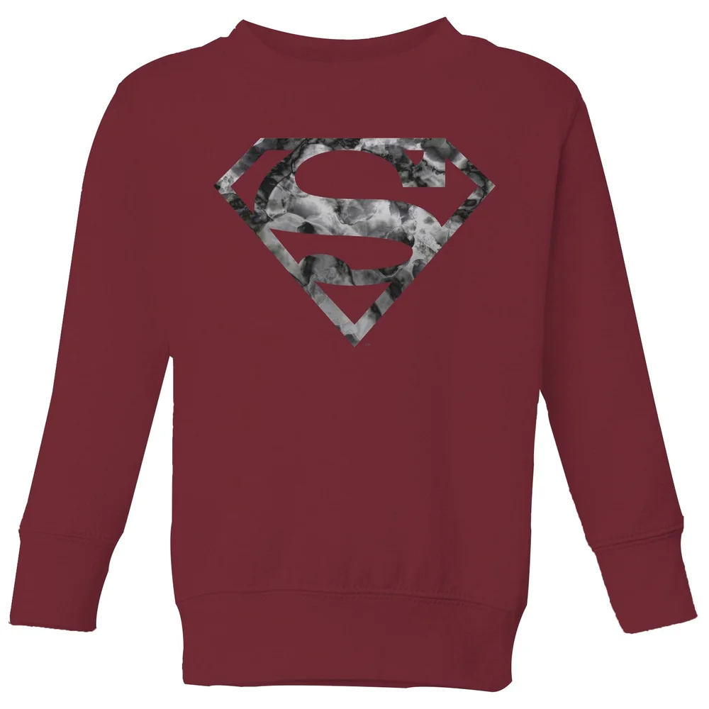 Marble Superman Logo Kids' Sweatshirt - Burgundy - 3-4 Jahre Bild 1