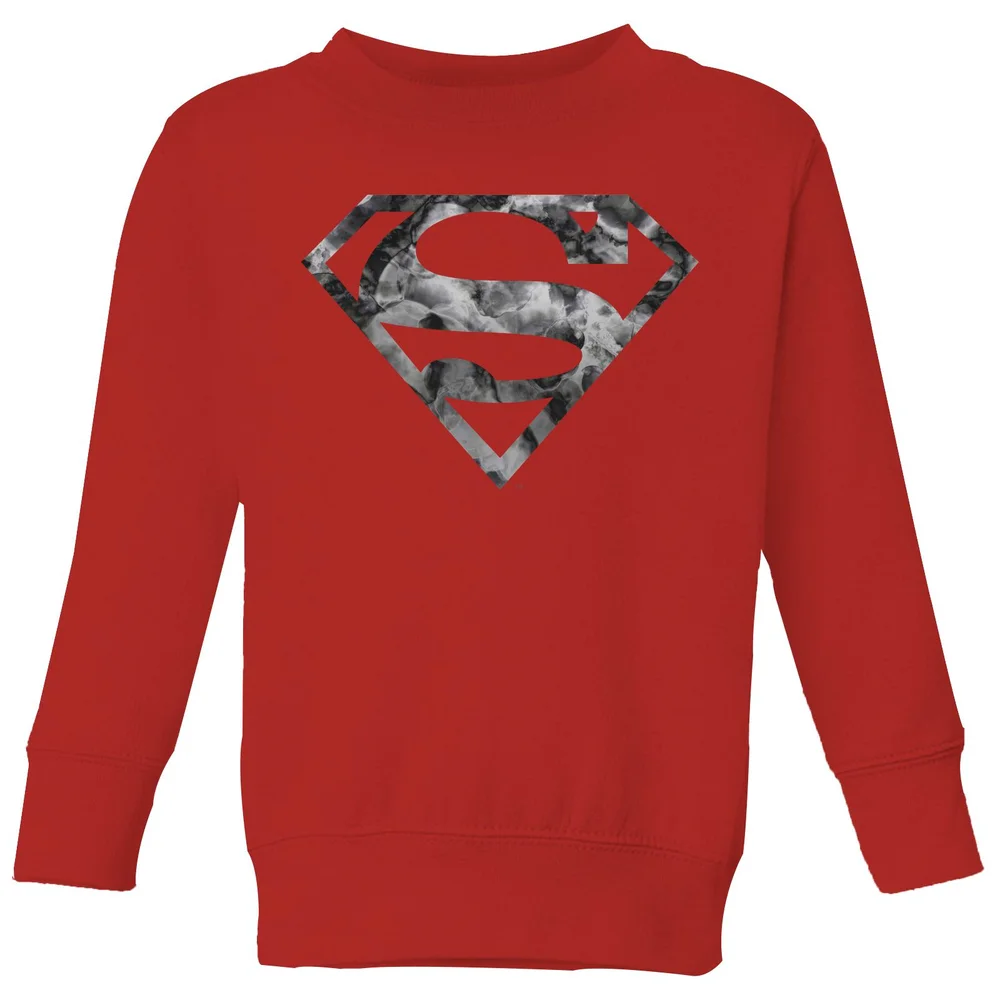 Marble Superman Logo Kids' Sweatshirt - Red - 3-4 Jahre Bild 1