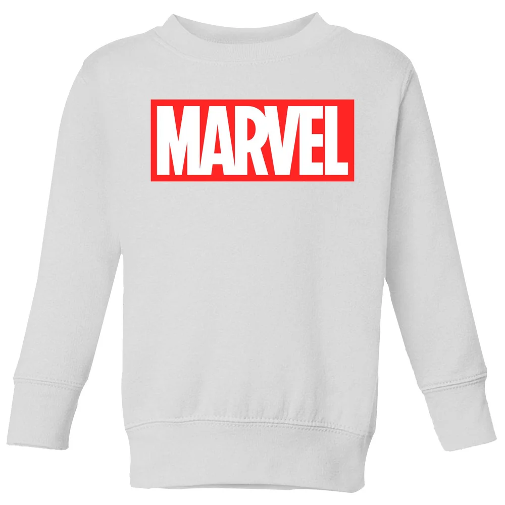 Marvel Logo Kids' Sweatshirt - White - 3-4 Jahre Bild 1