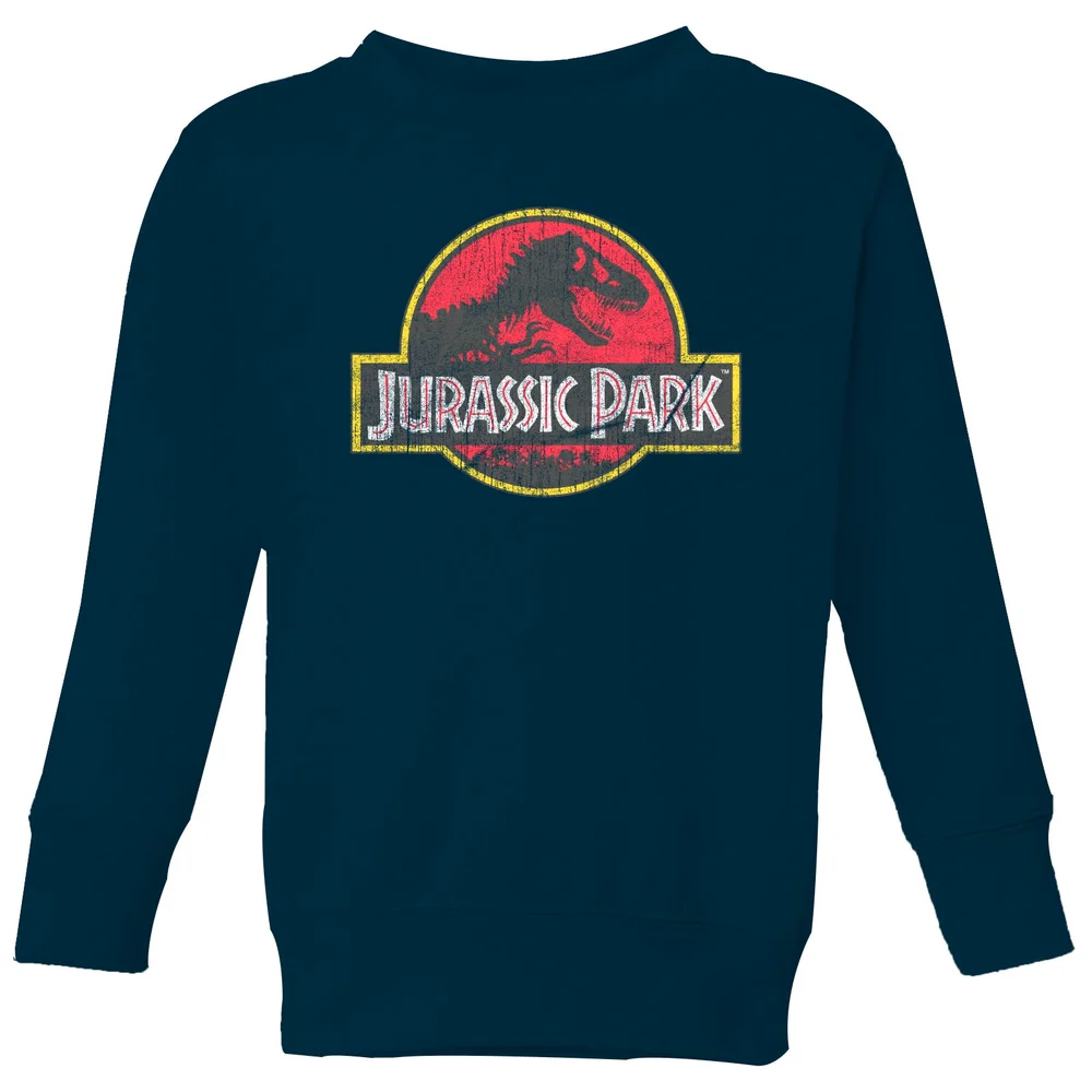 Jurassic Park Logo Vintage Kids' Sweatshirt - Navy - 3-4 Jahre Bild 1