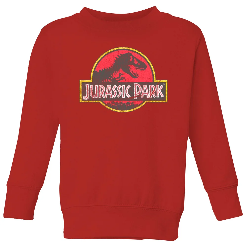 Jurassic Park Logo Vintage Kids' Sweatshirt - Red - 3-4 Jahre Bild 1