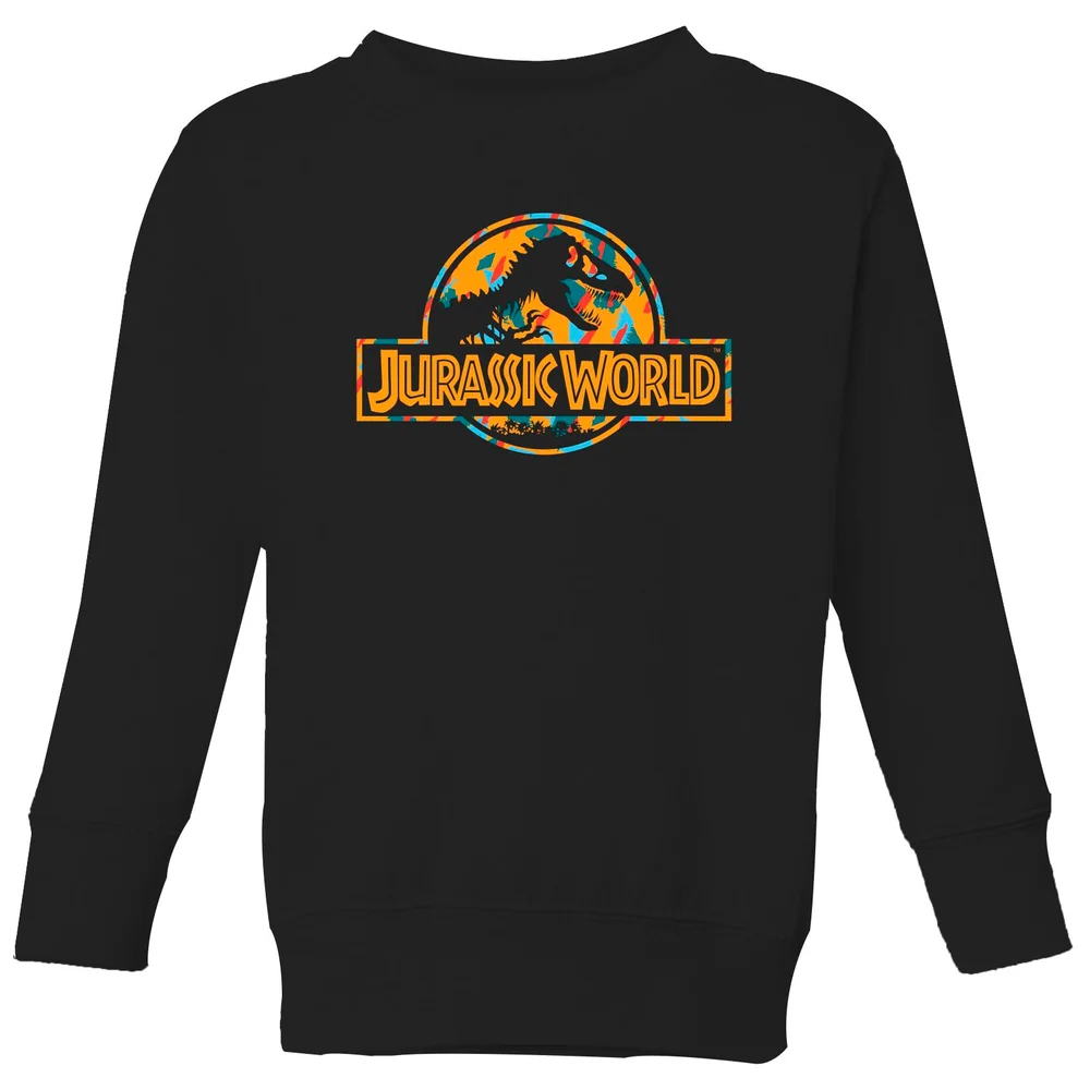 Jurassic Park Logo Tropical Kids' Sweatshirt - Black - 3-4 Jahre Bild 1