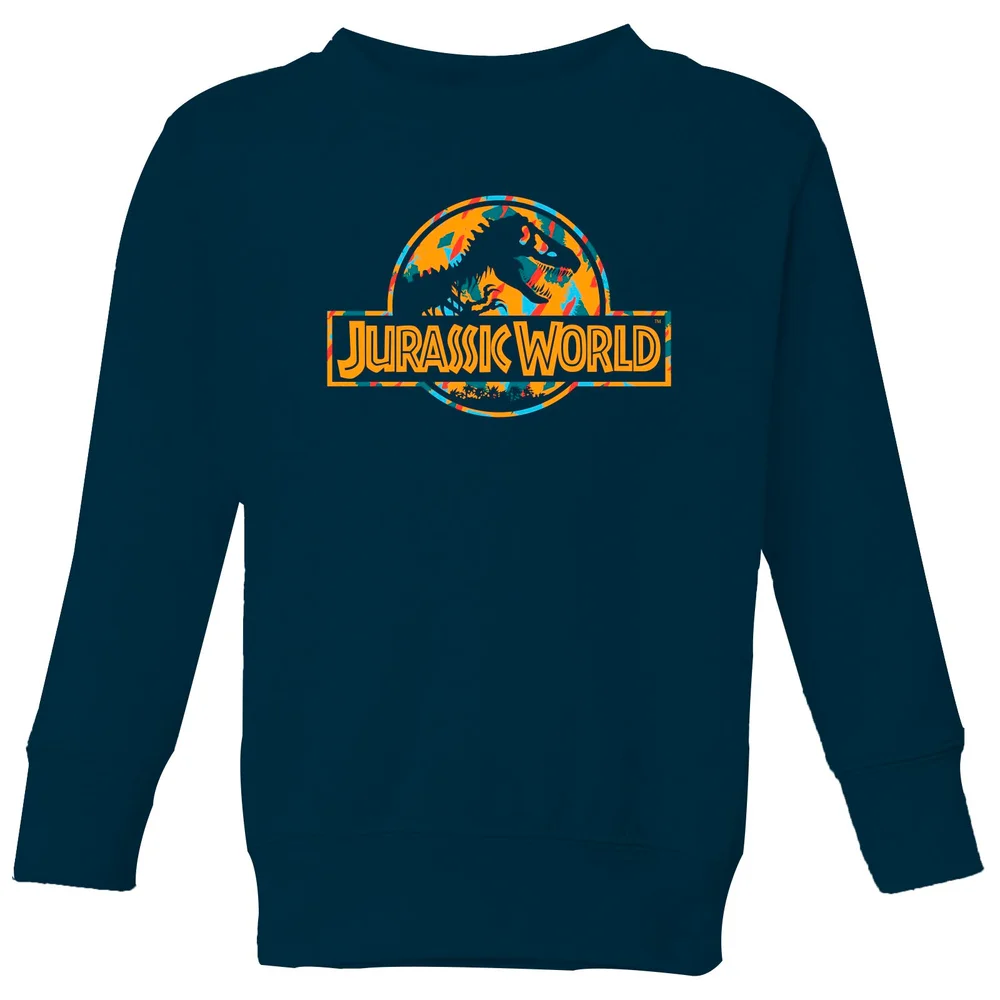 Jurassic Park Logo Tropical Kids' Sweatshirt - Navy - 3-4 Jahre Bild 1