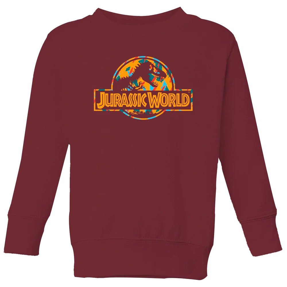 Jurassic Park Logo Tropical Kids' Sweatshirt - Burgundy - 3-4 Jahre Bild 1