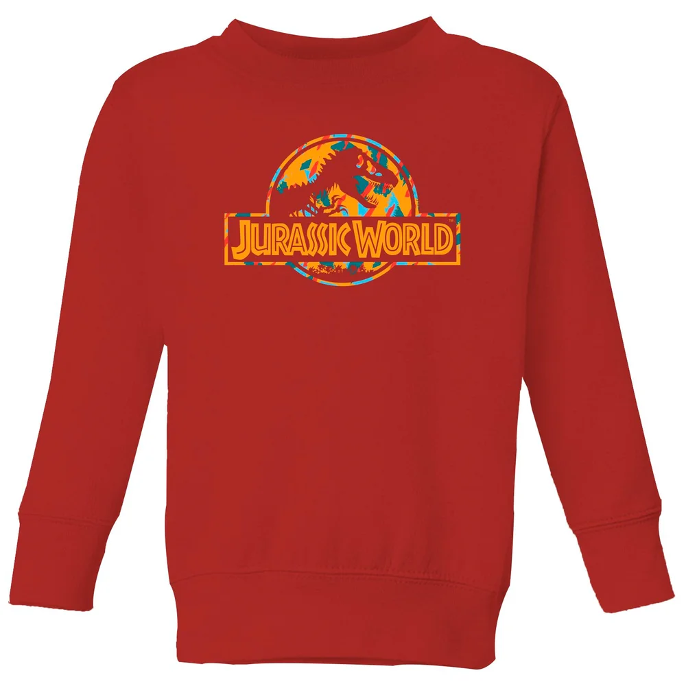 Jurassic Park Logo Tropical Kids' Sweatshirt - Red - 3-4 Jahre Bild 1