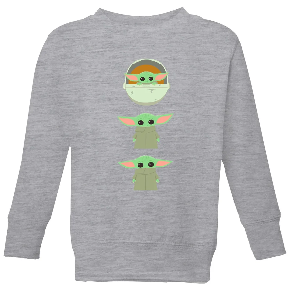 The Mandalorian The Child Poses Kids' Sweatshirt - Grey - 7-8 Jahre Bild 1