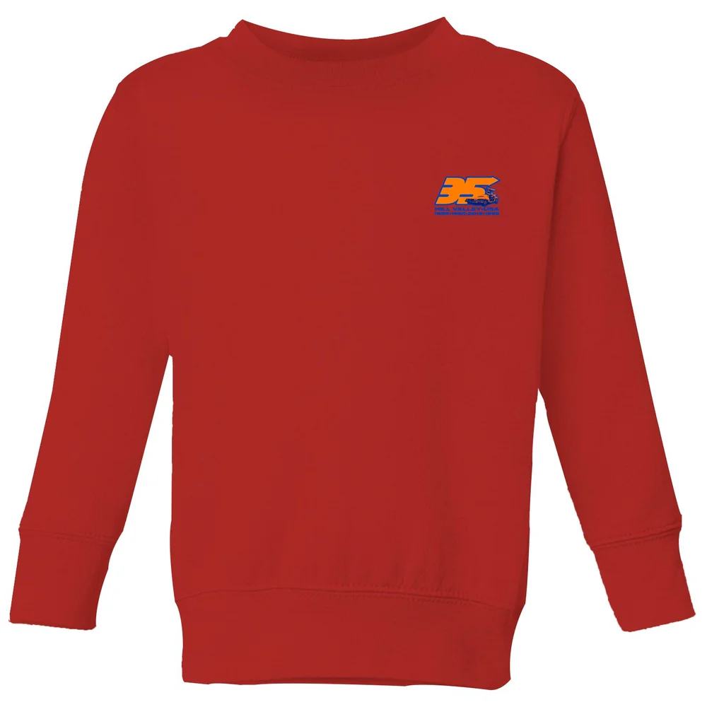 Back To The Future 35 Hill Valley Front Kids' Sweatshirt - Red - 3-4 Jahre Bild 1