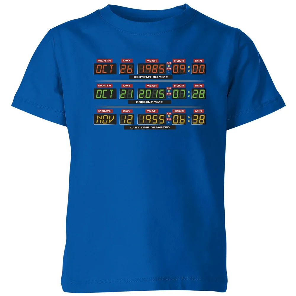 Back To The Future Destination Clock Kids' T-Shirt - Blue - 3-4 Jahre Bild 1
