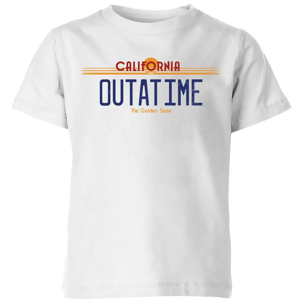 Back To The Future Outatime Plate Kids' T-Shirt - White - 3-4 Jahre Bild 1