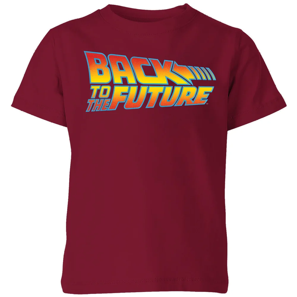 Back To The Future Classic Logo Kids' T-Shirt - Burgundy - 3-4 Jahre Bild 1