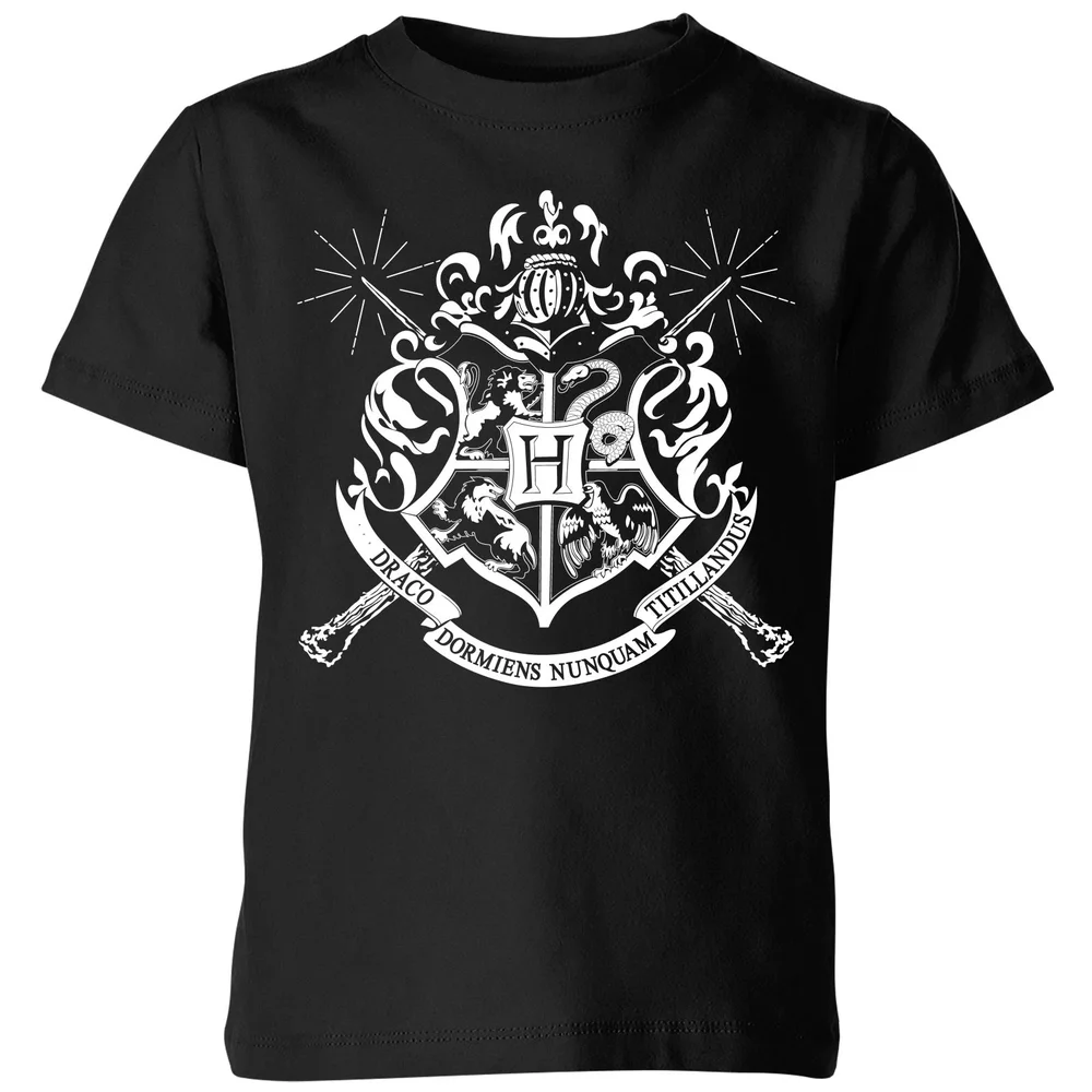 Harry Potter Hogwarts House Crest Kids' T-Shirt - Black - 3-4 Jahre Bild 1
