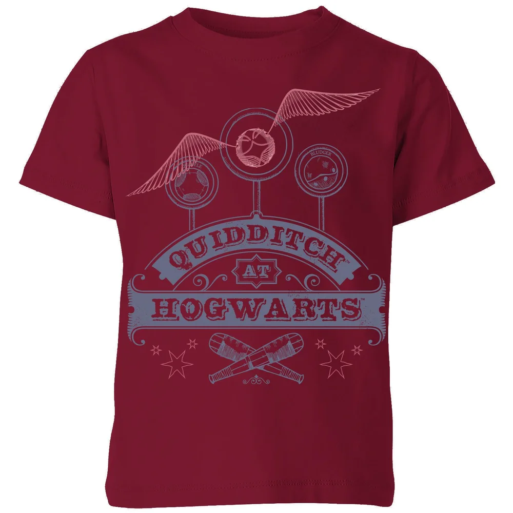 Harry Potter Quidditch At Hogwarts Kids' T-Shirt - Burgundy - 3-4 Jahre Bild 1