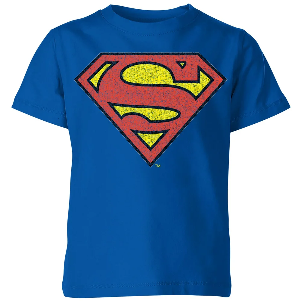 Official Superman Crackle Logo Kids' T-Shirt - Blue - 3-4 Jahre Bild 1