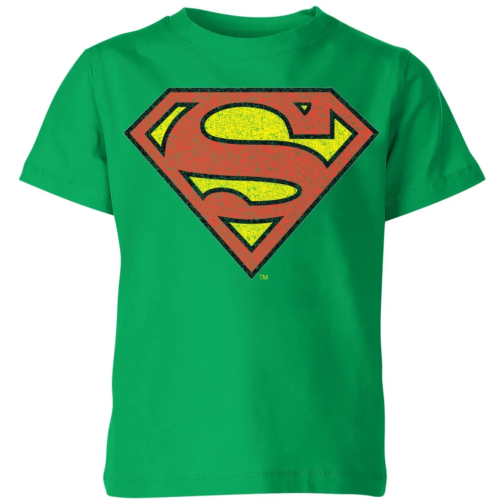 Official Superman Crackle Logo Kids' T-Shirt - Green - 3-4 Jahre Bild 1