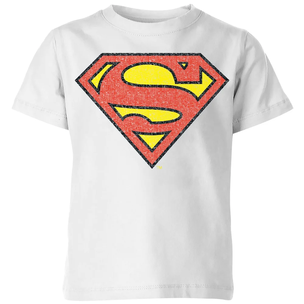 Official Superman Crackle Logo Kids' T-Shirt - White - 3-4 Jahre Bild 1