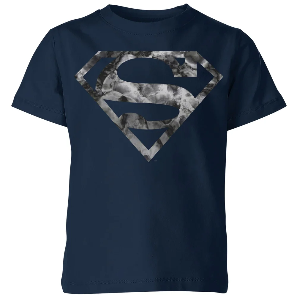 Marble Superman Logo Kids' T-Shirt - Navy - 3-4 Jahre Bild 1