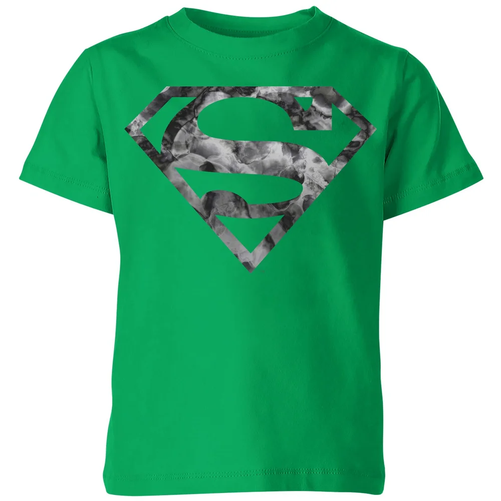 Marble Superman Logo Kids' T-Shirt - Green - 3-4 Jahre Bild 1