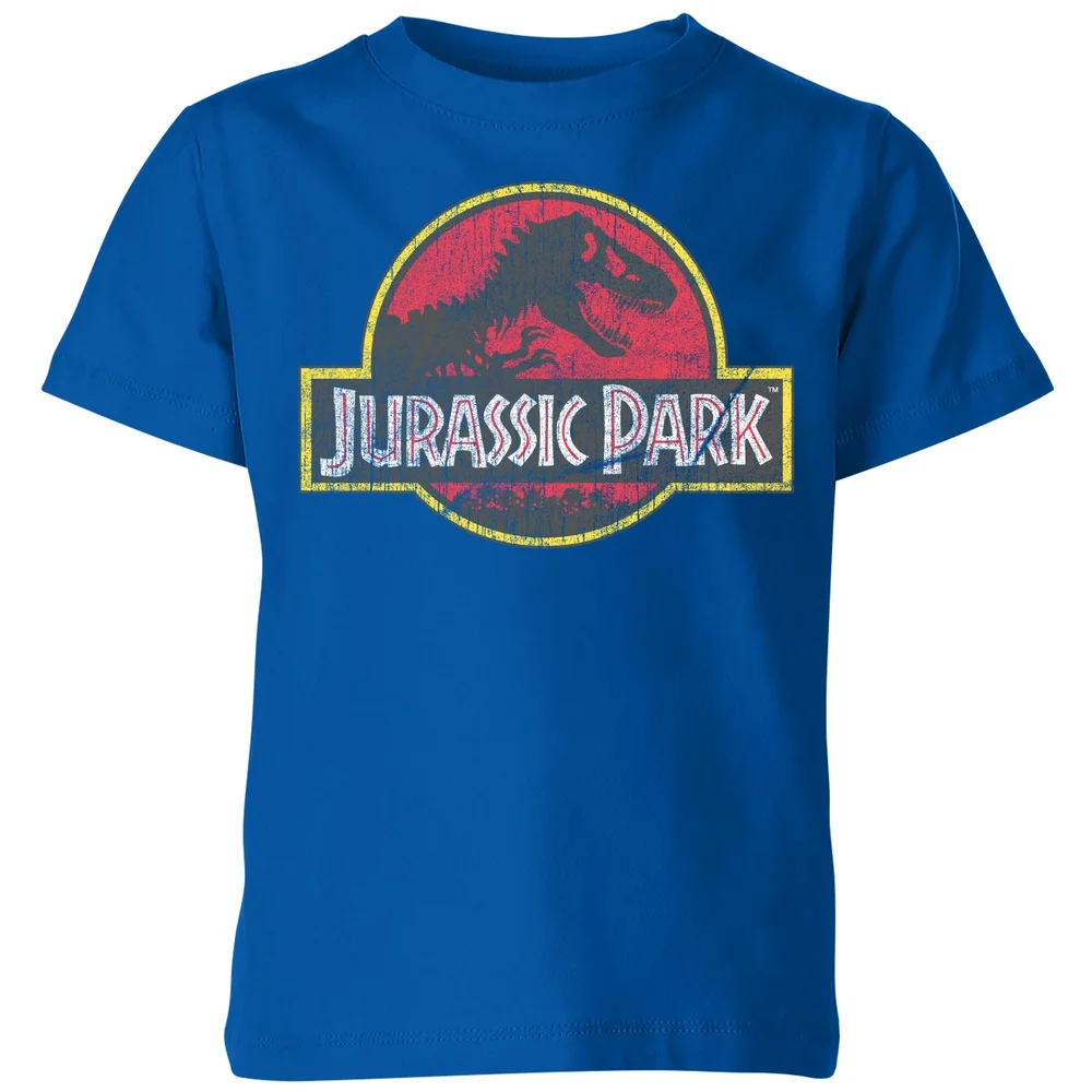 Jurassic Park Logo Vintage Kids' T-Shirt - Blue - 3-4 Jahre Bild 1