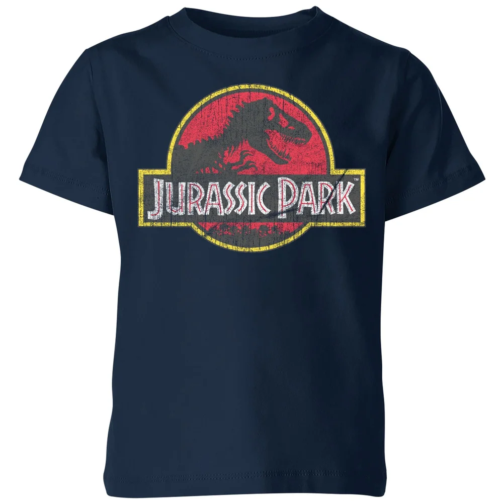 Jurassic Park Logo Vintage Kids' T-Shirt - Navy - 3-4 Jahre Bild 1