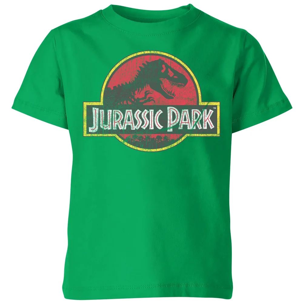 Jurassic Park Logo Vintage Kids' T-Shirt - Green - 3-4 Jahre Bild 1