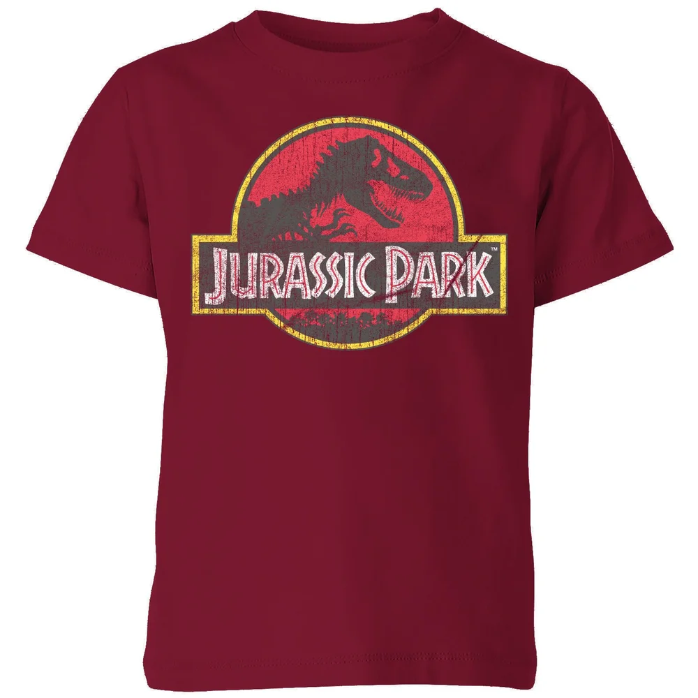 Jurassic Park Logo Vintage Kids' T-Shirt - Burgundy - 3-4 Jahre Bild 1
