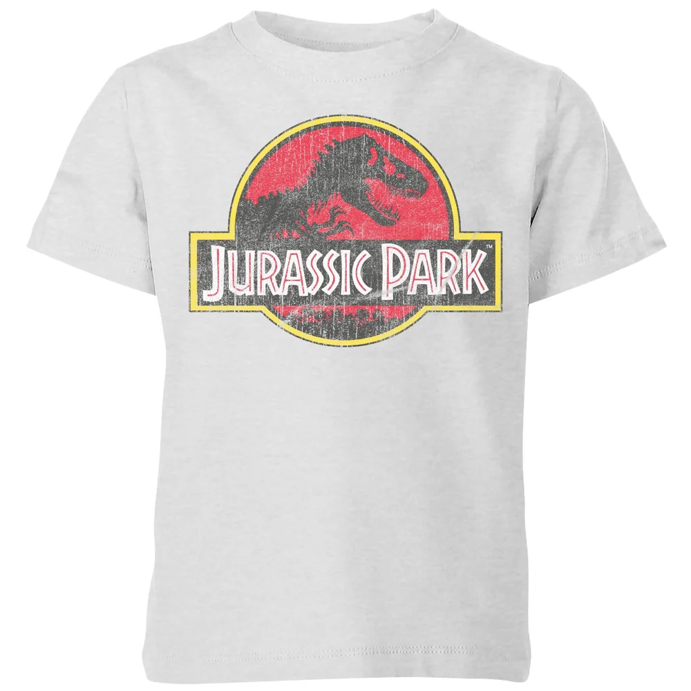 Jurassic Park Logo Vintage Kids' T-Shirt - Grey - 3-4 Jahre Bild 1