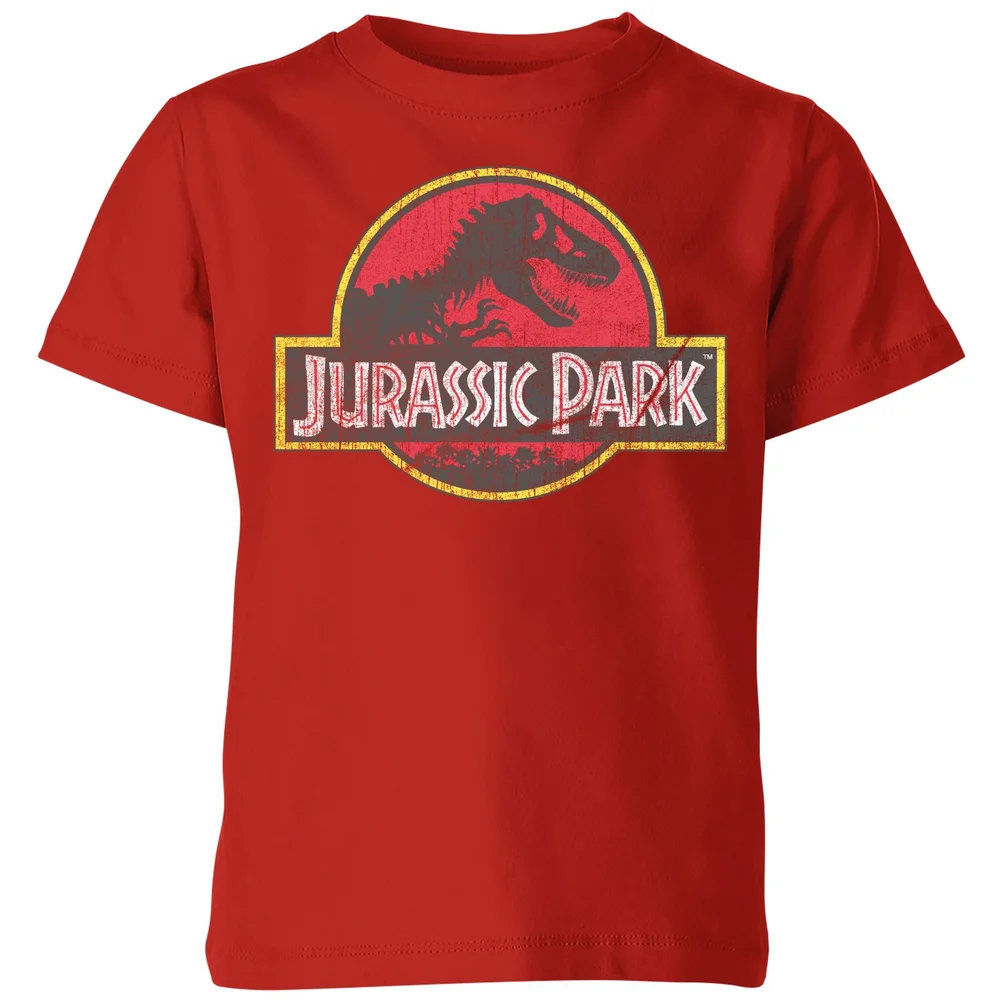 Jurassic Park Logo Vintage Kids' T-Shirt - Red - 3-4 Jahre Bild 1