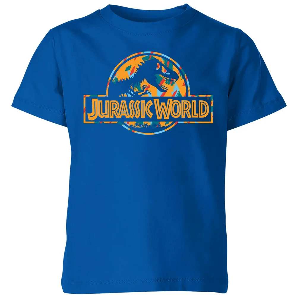 Jurassic Park Logo Tropical Kids' T-Shirt - Blue - 3-4 Jahre Bild 1