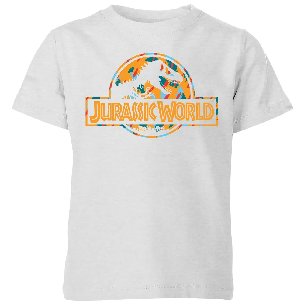 Jurassic Park Logo Tropical Kids' T-Shirt - Grey - 3-4 Jahre Bild 1