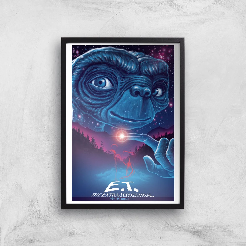E.T. The Extra-Terrestrial X Ghoulish Print Giclee Art Print - A2 - Black Frame Bild 1