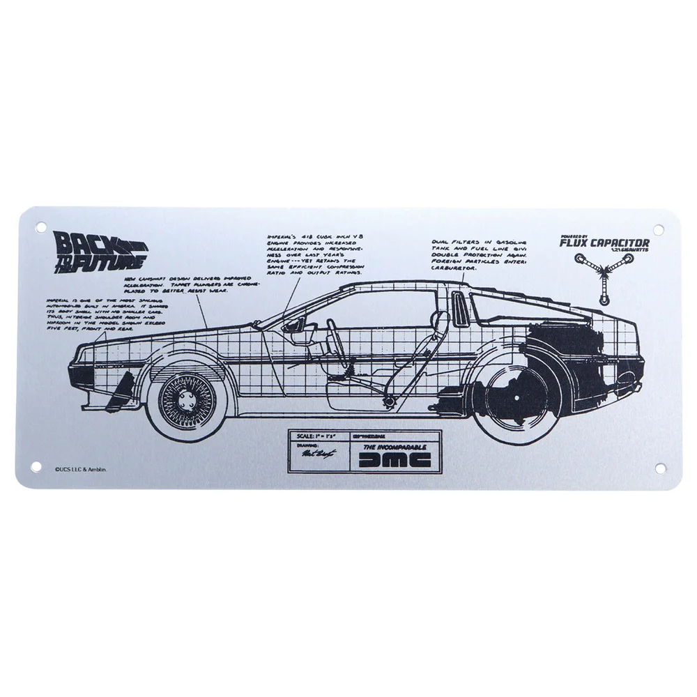 Fanattik Back To The Future Schematic Plate Bild 1