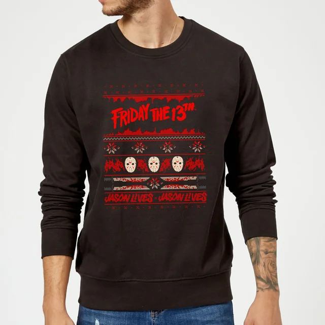 Friday the 13th Jason Lives Weihnachtspullover – Schwarz