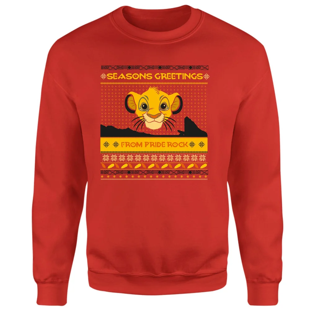 Disney Pride Rock Weihnachtspullover – Rot - XS Bild 1