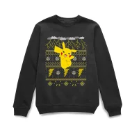 Pokemon Pikachu Weihnachtspullover – Schwarz